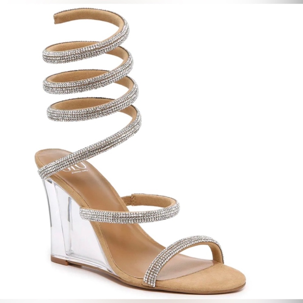 JLO Jennifer Lopez Daya Rhinestones Sandals/ Heels